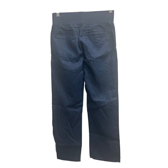 Allen Allen Navy Linen Pants - Picture 3 of 7
